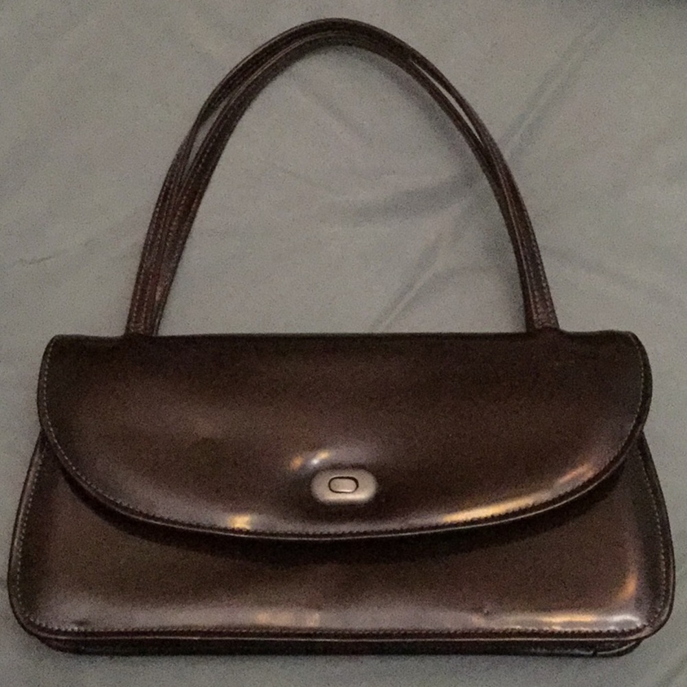 Like New VTG Y2K Tony Graham Patent Leather Baguette Clutch/Purse